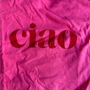 Pink 'Ciao' Graphic Tee